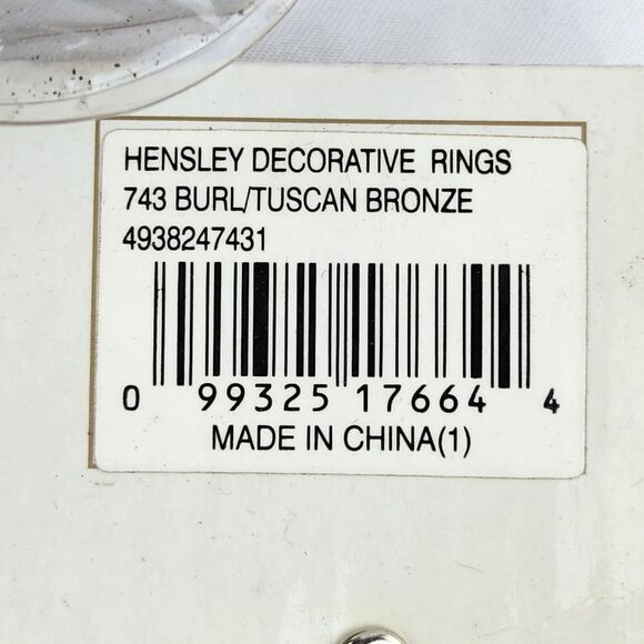 🔸️NWT India Ink Hensley Tuscan Bronze Decorative Drapery Clip Rings Set of 14 - Picture 9 of 9